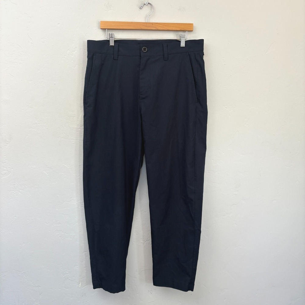 Lululemon Smooth Twill Pants Mens Size 33 x 27 Navy Blue Relaxed Fit LM5AN1S
